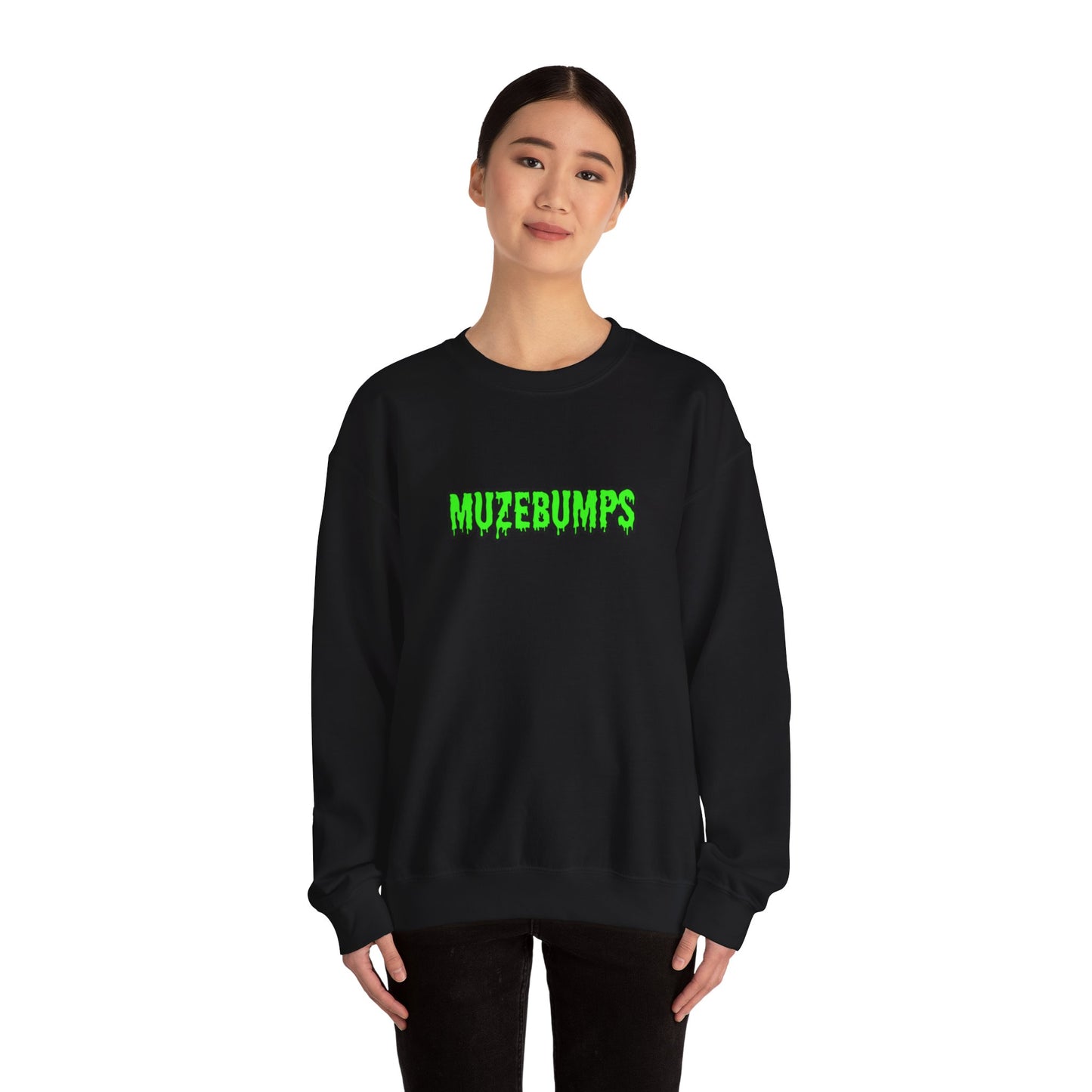 Muzebumps Unisex Crewneck Sweatshirt - Nostalgic Ooze Design