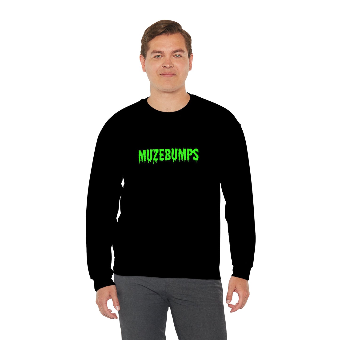 Muzebumps Unisex Crewneck Sweatshirt - Nostalgic Ooze Design